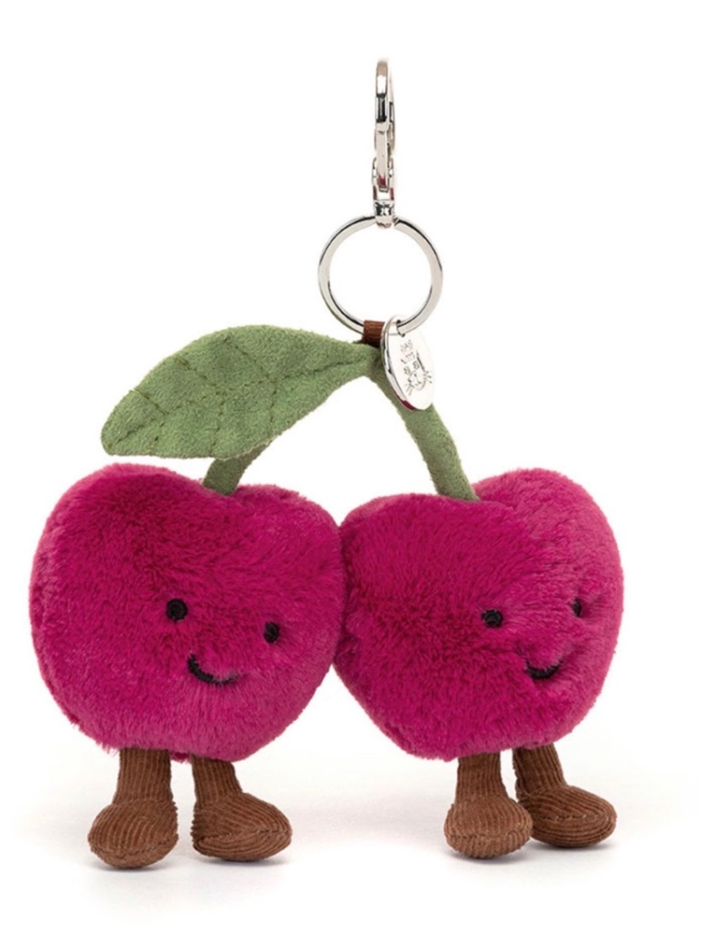 NWT Jellycat Amuseables Cherries Bag Charm Keychain Plush Plushie